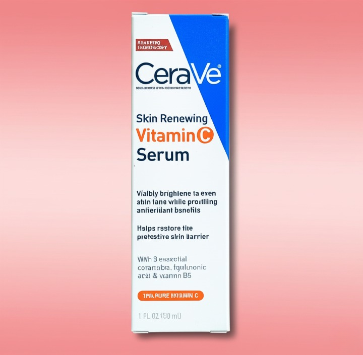 CeraVe Skin Renewing Vitamin C Serum | Brightening Face Serum With 10% Pure Vitamin C, Hyaluronic Acid & Vitamin B5 | Dermatologist Developed, Hydrating & Antioxidant Protection | Fades Dark Spots, Evens Skin Tone & Restores Skin Barrier (30ml)