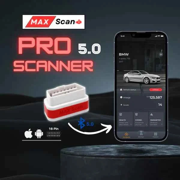 Maxscan Car OBD2 Scanner - Bluetooth Car Diagnostic Tool for Easy Vehicle Troubleshooting