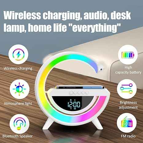 Digital Wireless Charger Speaker - Dual Functionality for Music and Charging