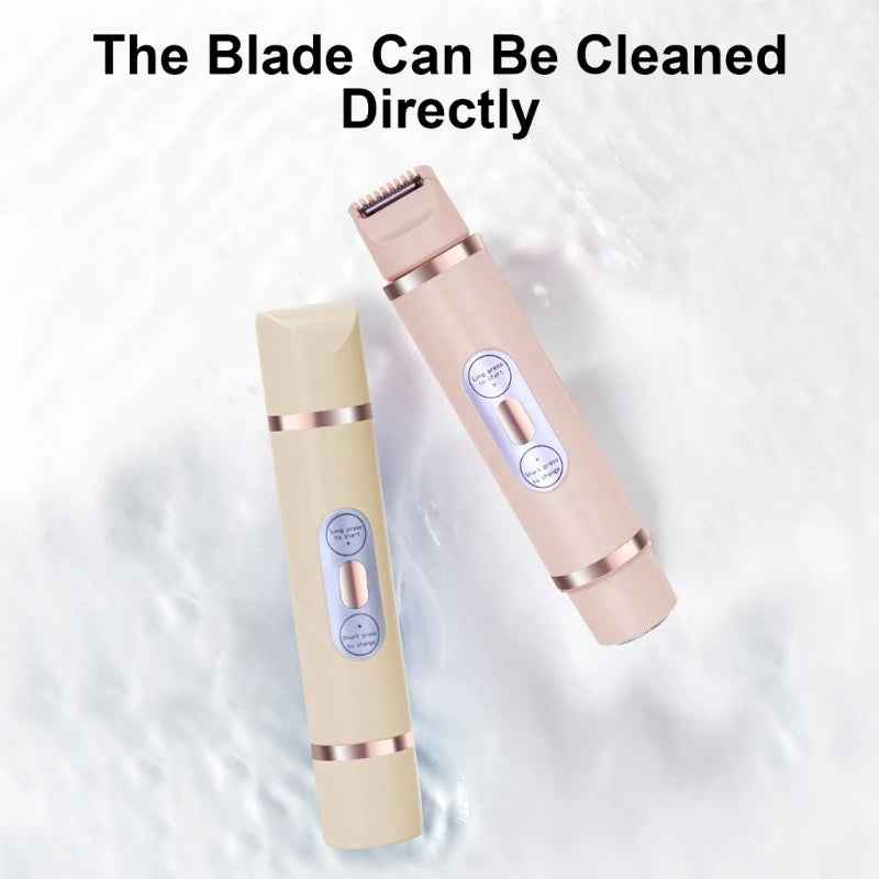 Dual-Head Electric Shaver for Painless Women's Epilator and Hair Removal Device for Bikini, Underarm, Facial, and Legs