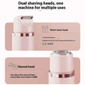 Dual-Head Electric Shaver for Painless Women's Epilator and Hair Removal Device for Bikini, Underarm, Facial, and Legs