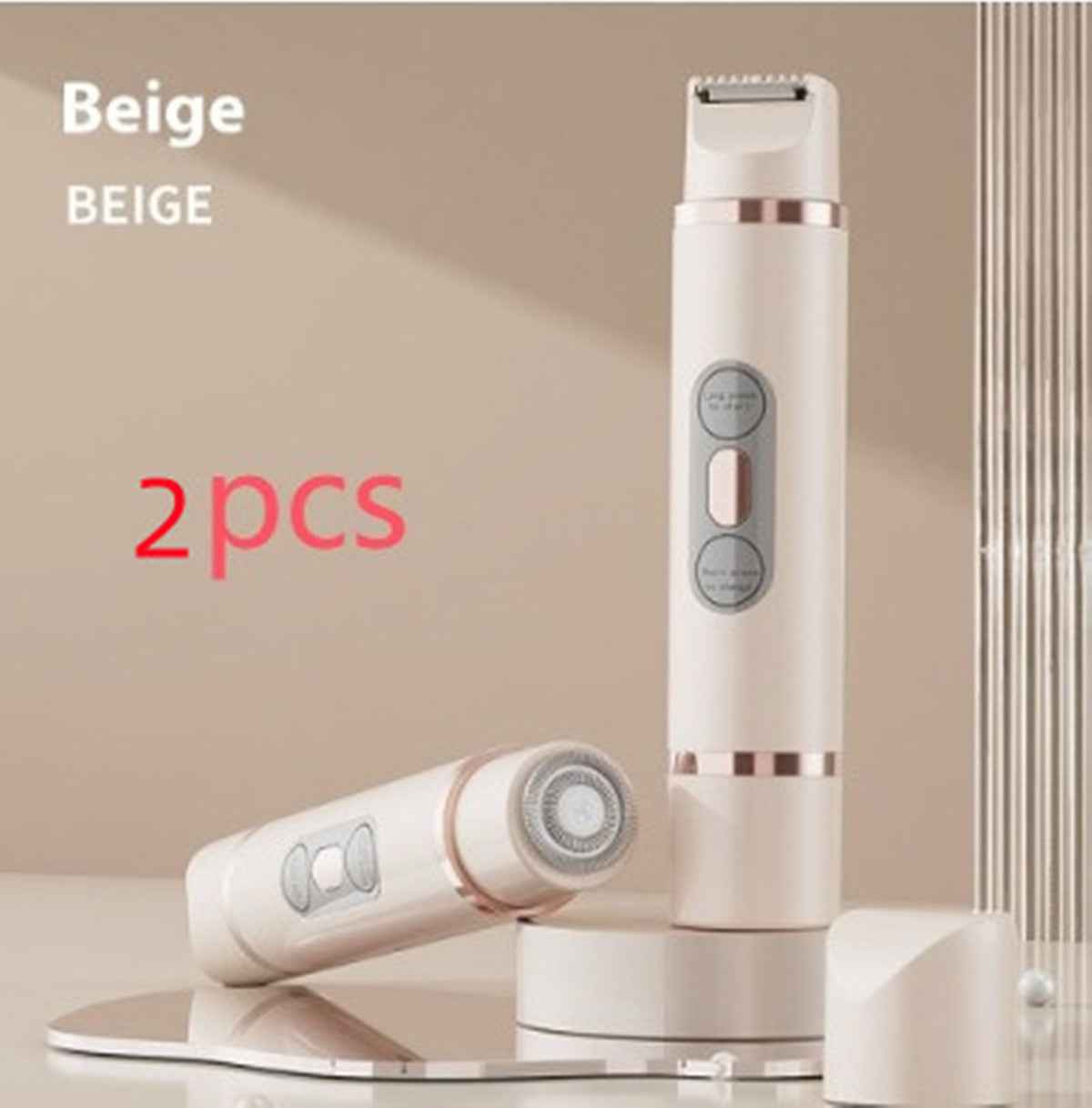 Dual-Head Electric Shaver for Painless Women's Epilator and Hair Removal Device for Bikini, Underarm, Facial, and Legs