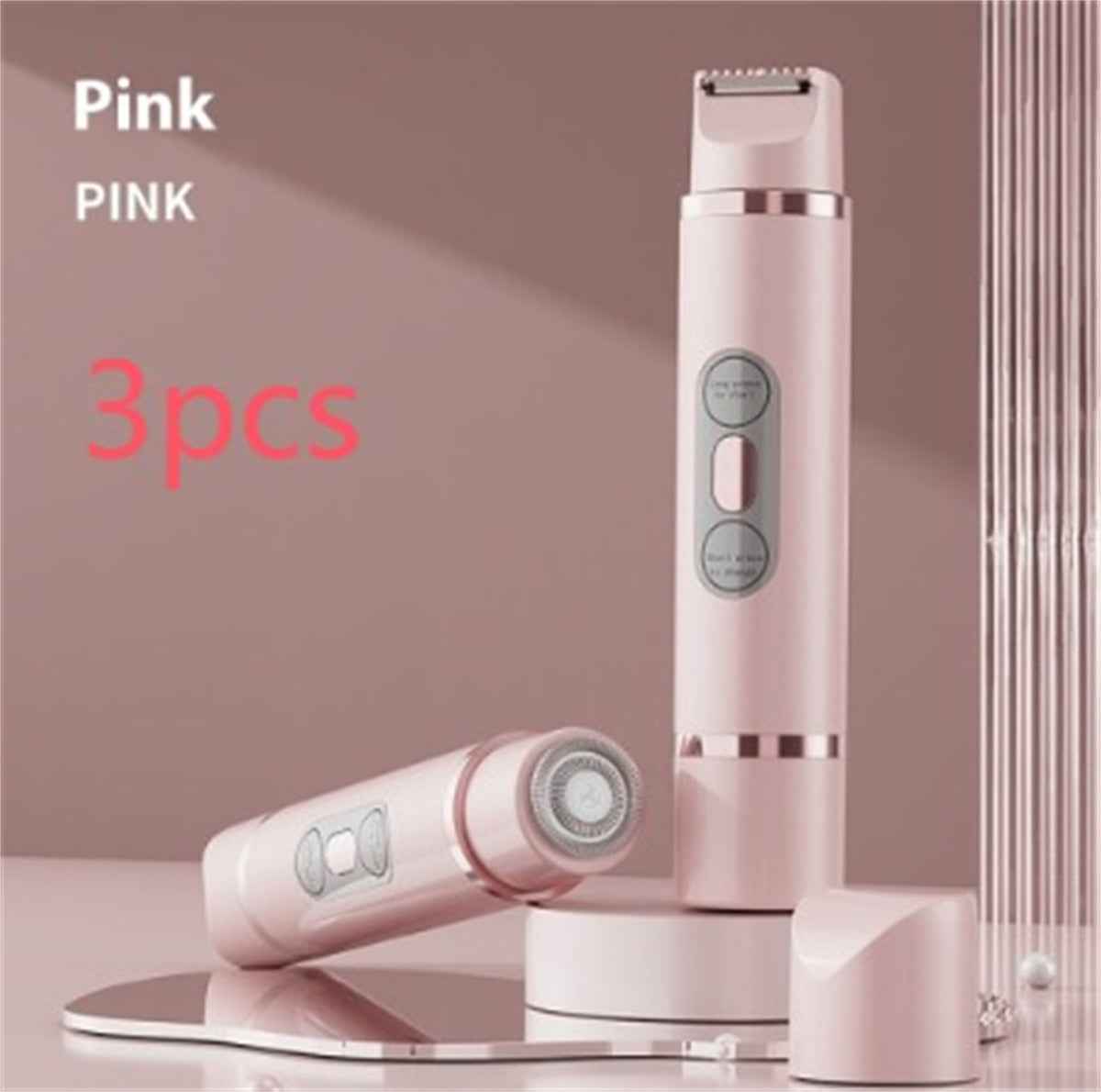 Dual-Head Electric Shaver for Painless Women's Epilator and Hair Removal Device for Bikini, Underarm, Facial, and Legs